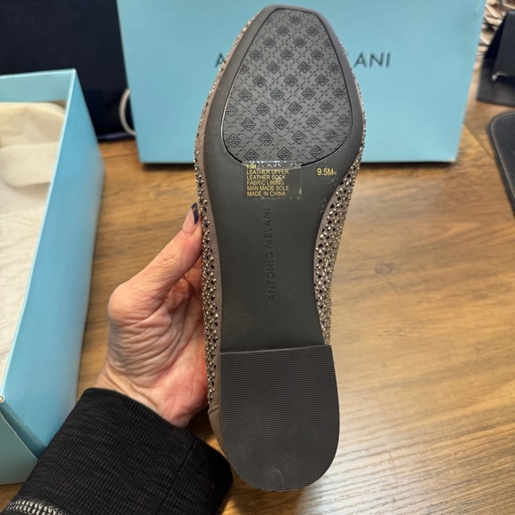 Antonio Melani Livie Mink Grey Studded Women’s Loafers Size: 9.5 NWT - Picture 3 of 4